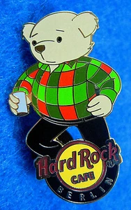 CAMISA BERLÍN ALEMANIA OSO DANZANTE SERIE VERDE ROJO CUADROS Hard Rock Café PIN LE - Imagen 1 de 1