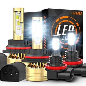 For Nissan Frontier 2005-2022 2023 LED Headlight High Low Fog Light Bulbs Kit 4x - Picture 1 of 20