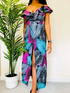 Ready To Ship New African Print Ankara pattern wrap Dress African- Size Uk small - Picture 1 of 5