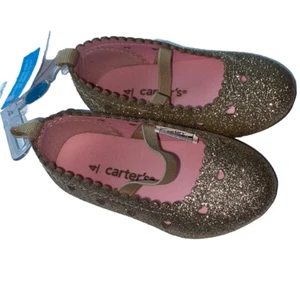 Sandalia Carter's Baby Dorada Sin Cordones Zapatos Color Dorado Talla 4 Nuevos Con Etiquetas - Imagen 1 de 8