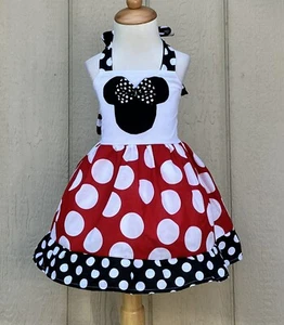 Vestido halter rojo blanco a lunares primavera verano niñas pequeñas Minnie Mouse - Imagen 1 de 3