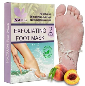 Natrum Pack of 2 Exfoliating Foot Peel Mask - Exfoliator for Callus, Dead Skin - Picture 1 of 2