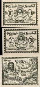 362435,3 Scheine Notgeld Hinzenbach Heller 10,20,50  - Picture 1 of 1
