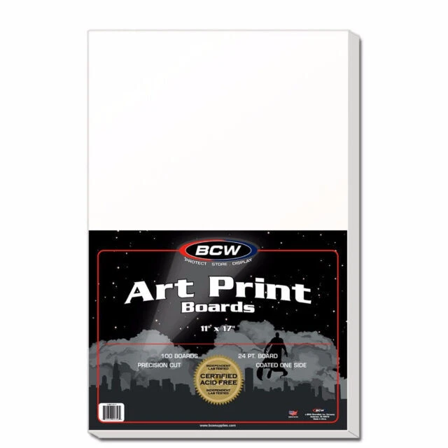 BCW 11x17 Art Print Backing Boards - White