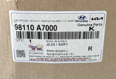 Conjunto de motor OEM 98110-A7000 limpiaparabrisas usps genuino para Kia Forte 2014~18 Foto 1 de 4