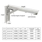Collapsible Metal Shelf Support Bracket Space Saving Accessories for Work Bench