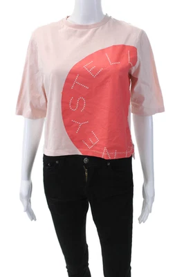 Camiseta Stella McCartney Niños Niñas Mangas Cortas Cuadrada Recortada Rosa Talla 12 Foto 1 de 4