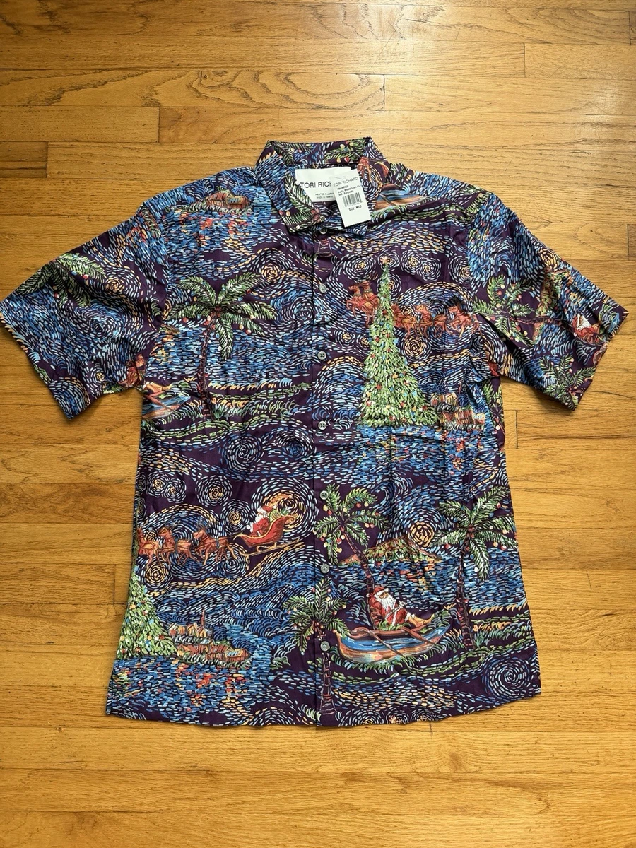 Hawaiian Shirt For Men - Paisley Red Black Tropical Short Sleeve Button Down Beach Shirts For Men
