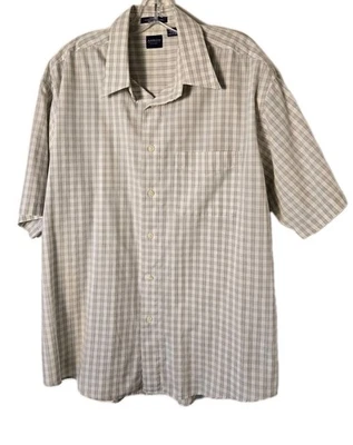 Arrow морщин бесплатный желтовато-коричневый клетку платье рубашка с коротким рукавом большой легкий  - Изображение 1 из 4