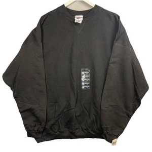 Vintage Reebok Sweatshirt Men’s XL Crewneck Blank Black Blokecore Normcore Dad - Picture 1 of 9