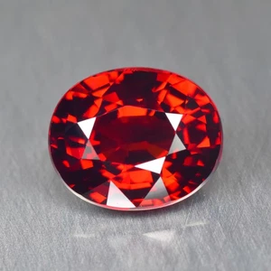 Granate espesartita rojo coque natural VVS_clarity 4,00 quilates ovalado, encantador - Imagen 1 de 2