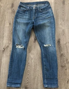 Current Elliott Jeans Womens 27 The Stiletto Windmill Destroy Cotton Blend Blue - Picture 1 of 8