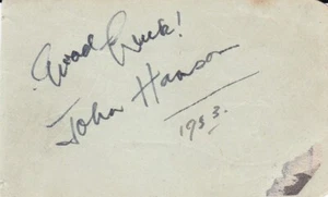 John Hanson & Allan Jones - Tenors & actors - 1950s VINTAGE SIGNED ALBUM PAGE. - Picture 1 of 3