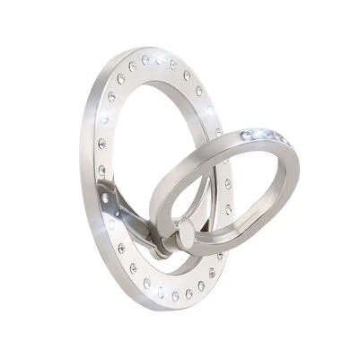 Grip Magnetic Phone Ring with Crystal Mag Safe Ring Holder with Adjustable Stand - Image 1 of 4