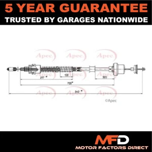 Cable de embrague Purevue 1.1 1.4 1.6 para MG ZR 2001-2005 Rover 25 2003-2005 - Imagen 1 de 2
