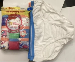 hanes girls panties & Bikini-size14 (lot Of 25pc) 100%cotton - Picture 1 of 3