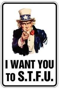 I want you to S.T.F.U. sign Metal funny man cave house decor N915 - Picture 1 of 1