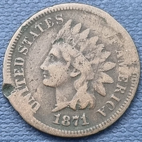 1871 Indian Head Cent 1c Better Grade #56550 Cover