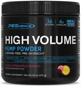 PEScience High Volume 270 g | Caffeine Free Pre-Workout Pump Powder - Picture 1 of 3