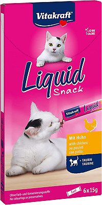 Liquid Snack - Friandise Pour Chat Au Poulet + Taurine - 6 X 15G • 3.90€