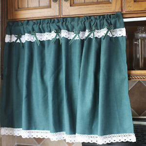 Blackout Half Short Curtain For Door Kitchen Cabinet Small Window Drapes Valance