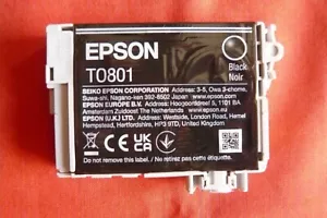 Epson T081 Black Printer Cartridge – Oops! Bought in error! Genuine - Afbeelding 1 van 10