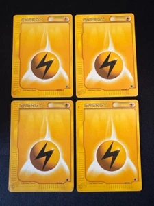 Pokémon Expedition Energy Card Lot x4 - LIGHTNING TYPE - VINTAGE - Picture 1 of 1