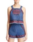 $88 Blanknyc  Womens Embroidered  Top A1452