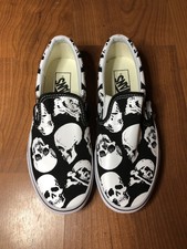 vans skull slip ons