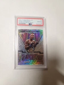 Israel Adesanya 2021 Panini Prizm UFC Mojo Refractor Card Fearless /25 PSA 10 - Picture 1 of 2