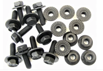 Toyota Body Bolts & Flange Nuts- M6-1.0 x 20mm Long- 10mm Hex- 20 pcs- #387 - Image 1 of 4