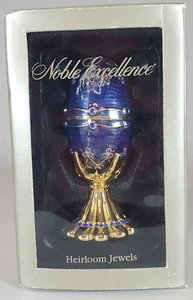 Noble Excellence Heirloom Jewels Blue Egg with Holder  - Picture 1 of 4