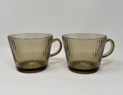 Tazas de café de vidrio Joeyan Cappuccino Latte tazas taza de té con cuchara, ámbar esth... Foto 1 de 4