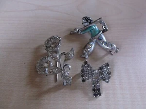 Vintage Silver Toned Pin Brooches (AC) - Picture 1 of 11