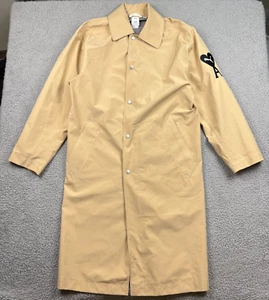 AMI Paris x PUMA Coat Mens Small Beige Water Repellent Trench Jacket Raincoat - Picture 1 of 18