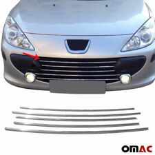 Für Peugeot 307 2005-2009 Chrom Frontgrill Grillleisten Kühlergrill Edelstahl 5x