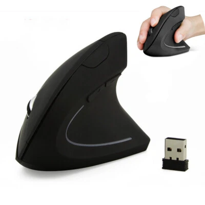 Optical Ergonomic 2.4GHz USB Wireless Vertical Mouse For Laptop PC Computer Gift - Image 1 of 4