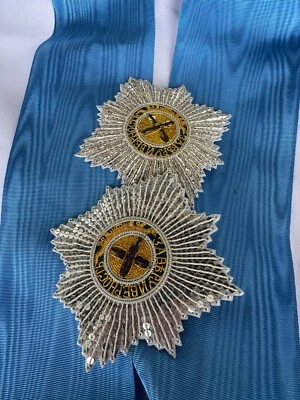 Russian Imperial High Order of St.Andrew Embroidered star, replica  1698-1820s - Image 1 of 4