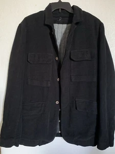 Adriano Goldschmied Designer AG Jacket Velvet Black Men’s Size Small Super Nice! - Picture 1 of 10