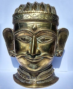 Antique Large Bust Of Shiva Bronze Maharashtra India 18/19e - Picture 1 of 8