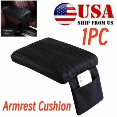 Modified Car Armrest Cushion Center Console Cover Pad Protector Memory Cotton×1 - Image 1 of 4