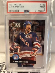 MARK MESSIER 1991-92 Pro Set French Hockey Card #439 New York Rangers PSA 9 - Picture 1 of 2