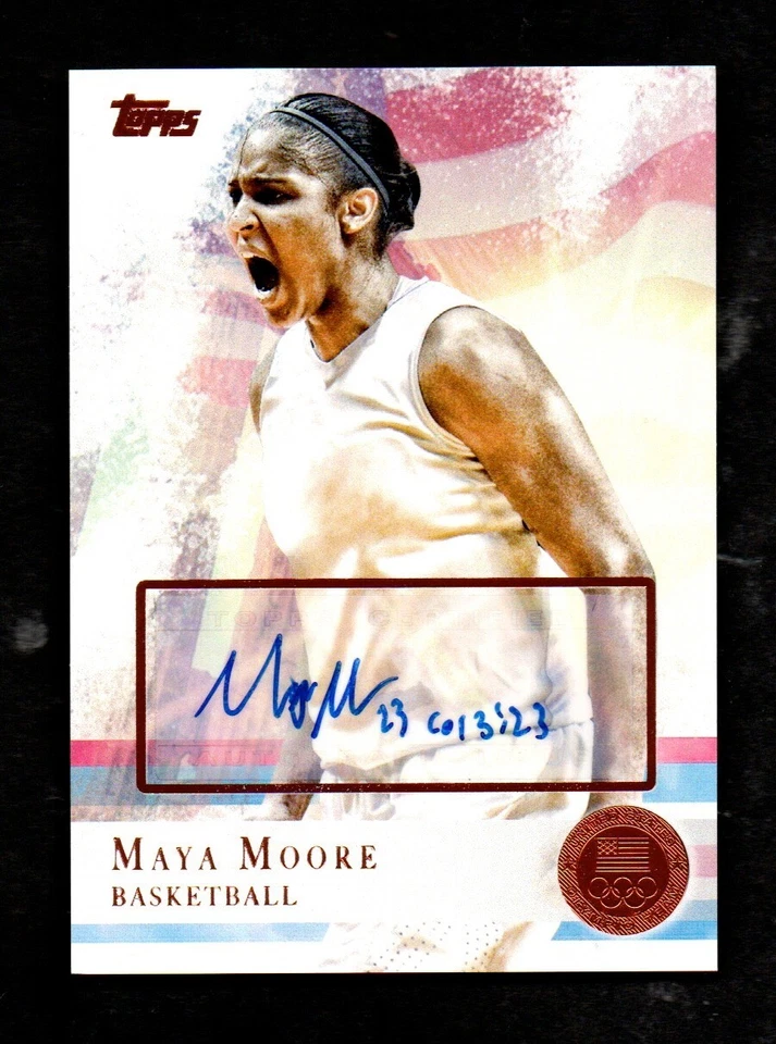 2012 Topps equipe olímpica dos EUA MAYA MOORE autógrafo bronze #60 WNBA HOF 35/50 - Imagem 1 de 2