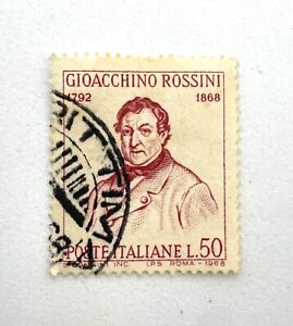 Francobollo Italia REPUBBLICA 1968 -  Gioacchino Rossini (USATO)