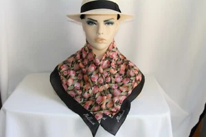 EH 100% Silk Square Tulip Scarf. This Lightweight Silk Scarf Feels So Luxurious  - Picture 1 of 12