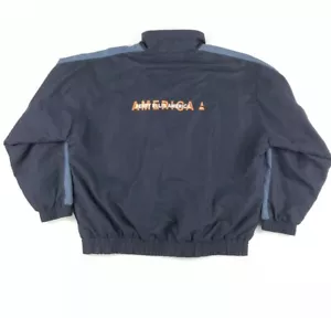 Vintage Perry Ellis AMERICA Windbreaker Jacket Spell Out Men's Size XL - Picture 1 of 6