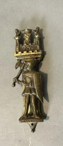 Vintage Antique Cast Metal Figural Gothic Castle Knight 6.5" Doorknocker - Picture 1 of 6