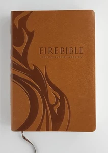 MEV Fire Bible : Brown Leather-Like Cover - Modern English Version by Life... - Imagen 1 de 4