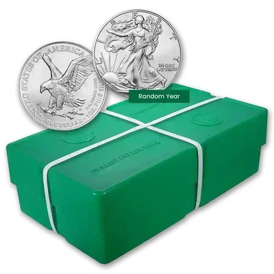 Moneda de 500 monedas de $1 American Silver Eagle de 1 oz BU Monster Box - año aleatorio Foto 1 de 4