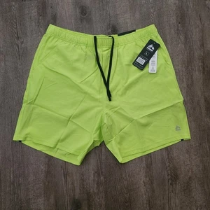 Neu mit Etikett RBX 7 "Innennaht Large L neongrün schnell fahrend Kordelzug Trainingsshorts für Herren  - Bild 1 von 5